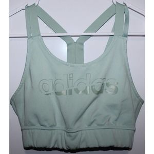 Women's Adidas Climalite Mint Green Athletic Elastic Straps Sports Bra Size S